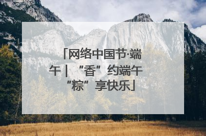 网络中国节·端午｜“香”约端午 “粽”享快乐